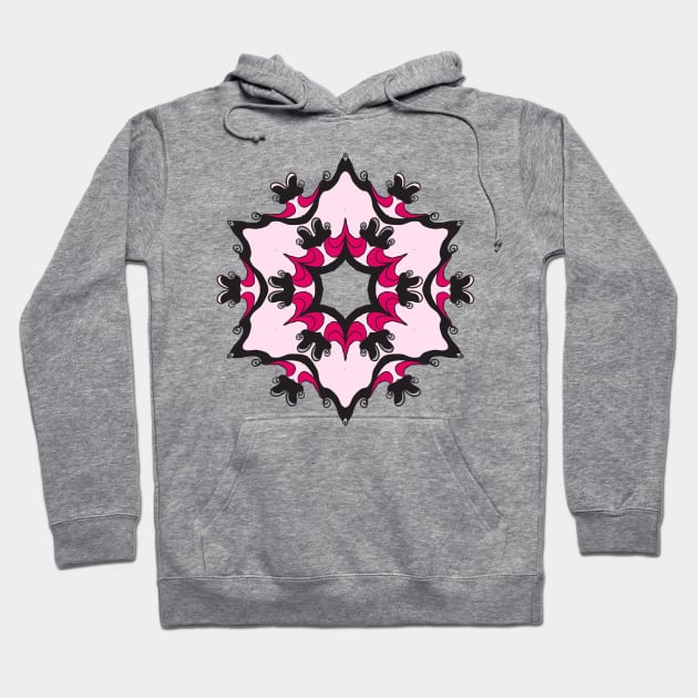 Inspirational MANDALA T-SHIRT STAR-RED-PINK Hoodie by abcmandalaclothing